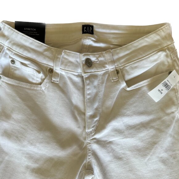NWT GAP Curvy True Skinny Stretch Ankle Jeans in Optic White 27 Petite - Picture 8 of 11